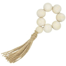 16Pcs Handmade Natural Wooden Bead Napkin Rings Holder for Weddings Party Home Hotel Decor Table Dinner Decoration
