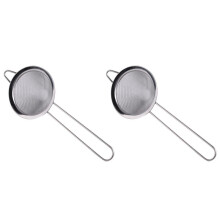 2X Cocktail Fin Sil Rostfritt Stål Konisk Mesh Sil Professionell Bar Tool