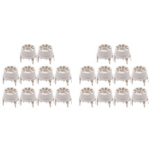 7Pin Plastic Vacuum Tube Socket Valve Base for B&W 6J1 6Z4 6X4 12AE6 6AT6 6BK6 12AV6 6AQ6 6J5 Hifi Audio AMP 20Pcs White