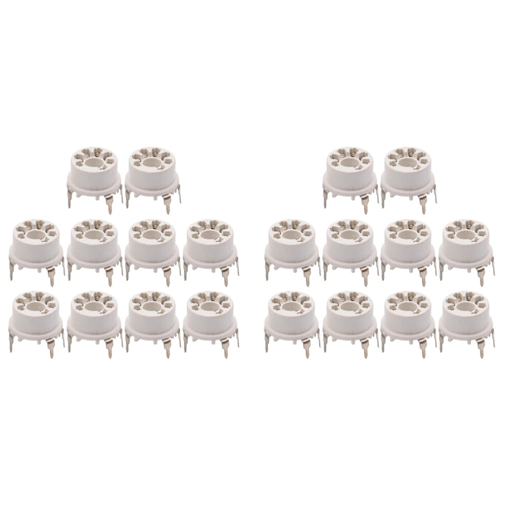 7Pin Plastic Vacuum Tube Socket Valve Base For B&W 6J1 6Z4 6X4 12Ae6 6At6 6Bk6 12Av6 6Aq6 6J5 Hifi Audio Amp 20Pcs White 4711378612141