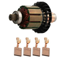 1set Armature with 4pc Carbon Brush for DDF482 DHP482 Tools 619380-9 619583-5 Armature with 194427-5 CB-440 Carbon Brush