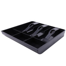 2X Money Cash Coin Register Insert Tray Replacement Cashier Drawer Storage Register Tray Box Classify Store Black