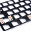Gold Plated Plate Mounted Stabilizer for Custom Mechanical Keyboard 2U 6.25U (3+12, White ) 6