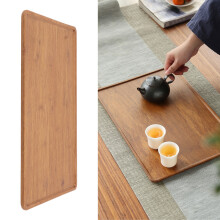 Rustic Bamboo Serving Tray Fruit Plate Dessert