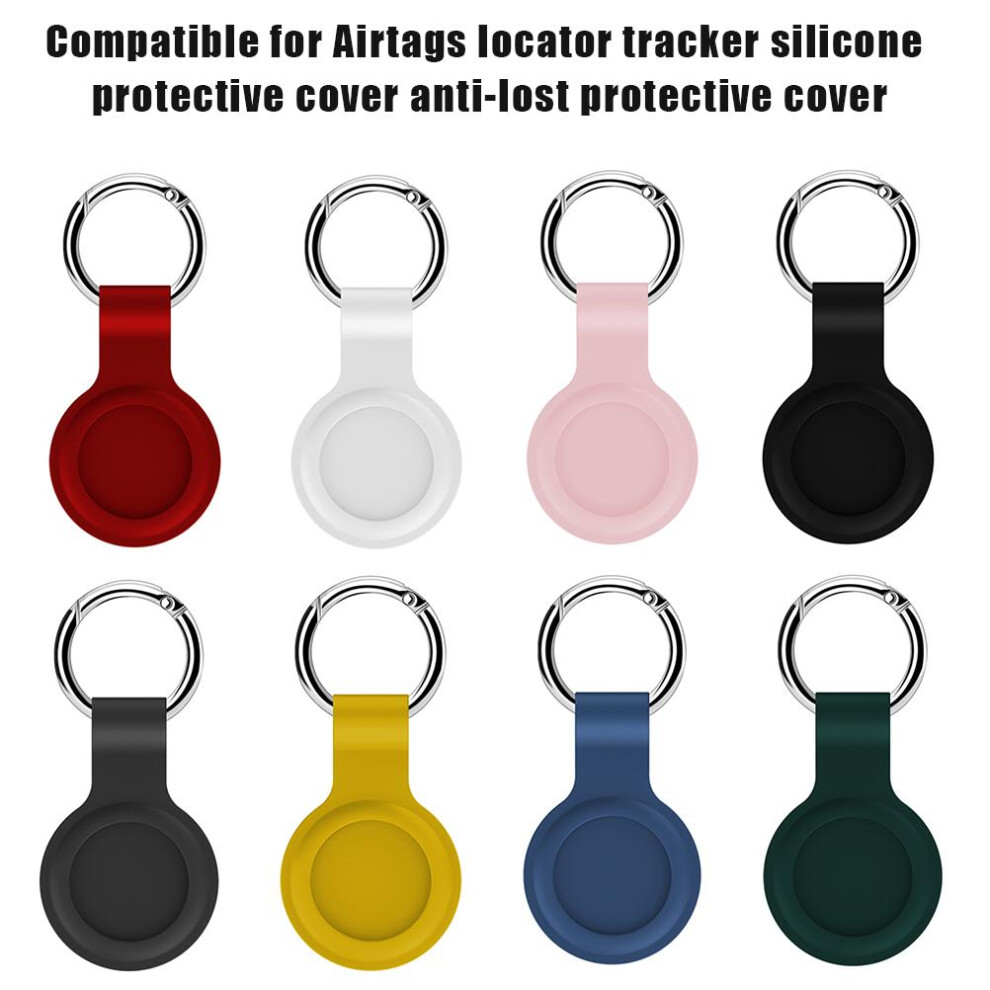 Durable Silicone Airtag Case Anti Scratch White 7055741698071