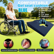 Gel Wheelchair Cushion,Bed Sore Cushions for Butt,Hemorrhoid Pillow,Pressure Sore/Ulcer Pain Relief Butt Pillow,