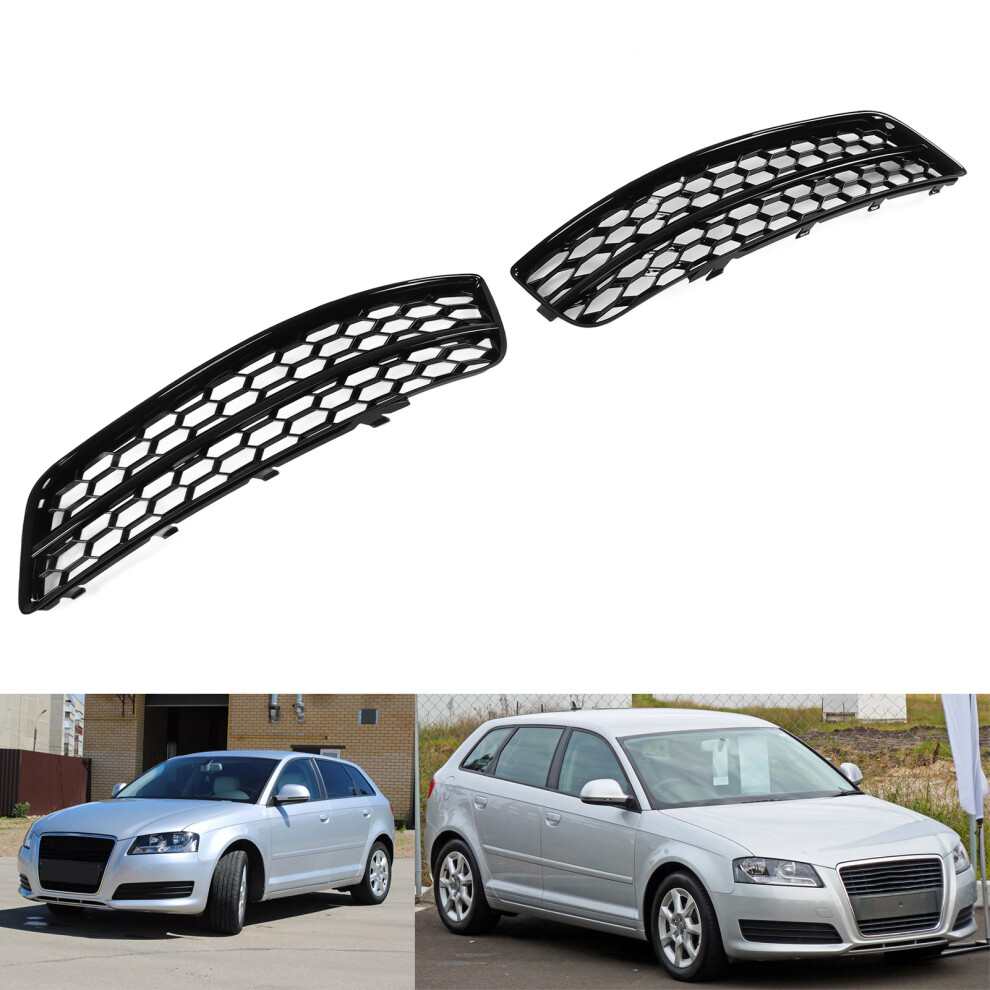 Pair Gloss Fog Grille A3 8P Black/Light 7055741739521