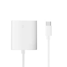 White USB-C SD Card Reader Adapter