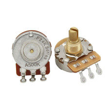 2PCS Guitar Potentiometers - 500K,Short Shaft Options,Fine 24-Spline Brass Shaft,Ideal for Guitar Customization 500K