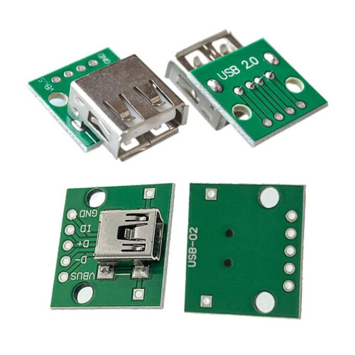 USB Naar DIP-Connector met Printplaat, Micro-USB,USB 2.0,Type C,USB B,USB 3.0,16 Modellen Stopcontactadapterset