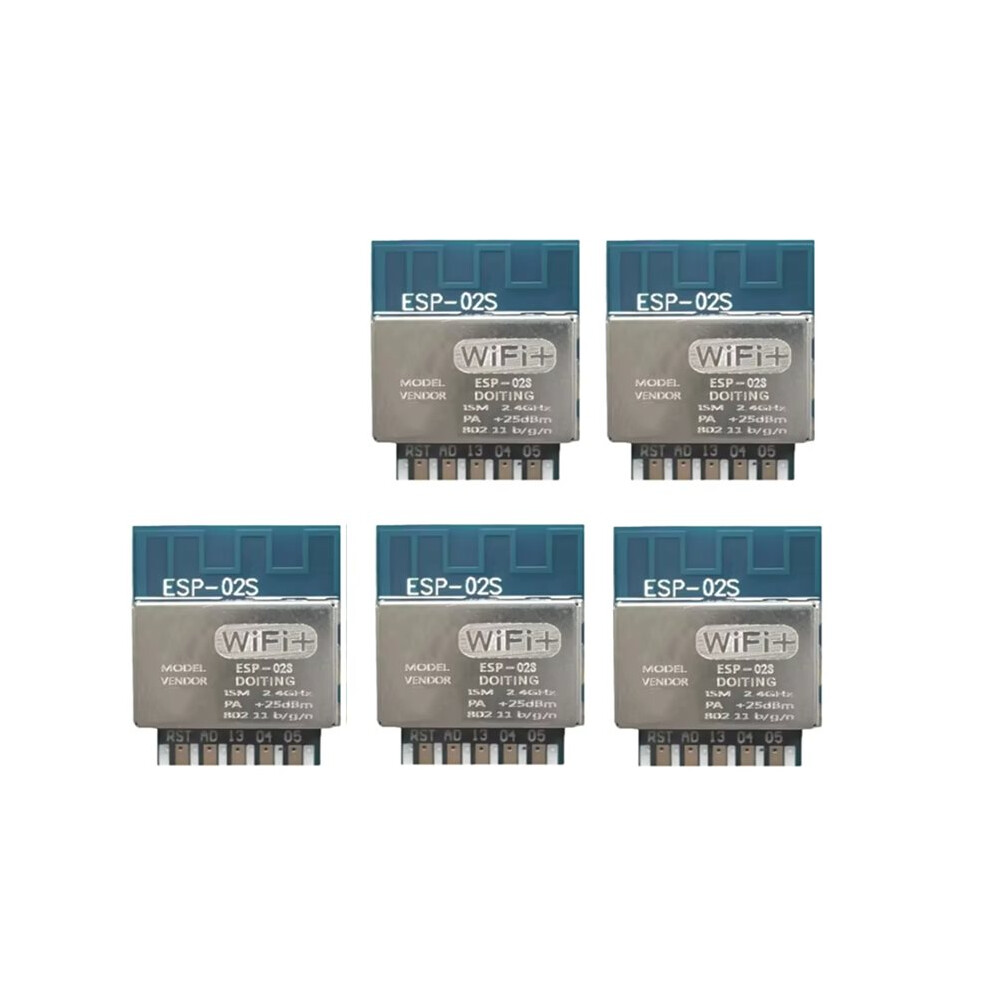 5Pcs Esp-02S Wi-Fi Module Serial Finger Package Esp8285 Wireless Transparent Transmission For Esp8266 Golden 6033983379355
