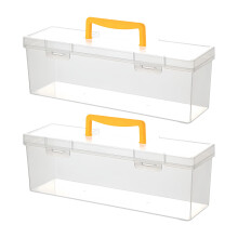 Two Part Plastic Item Arrangement Case Perfect For-Yellow