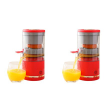 2X Exprimidor de Jugos Casero, Separable y Portátil, Licuadora Multifunción Roja.