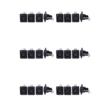 60Pcs Negro XLR 3Pin Hembra Jack Montaje en Panel Chasis PCB Conector Hembra