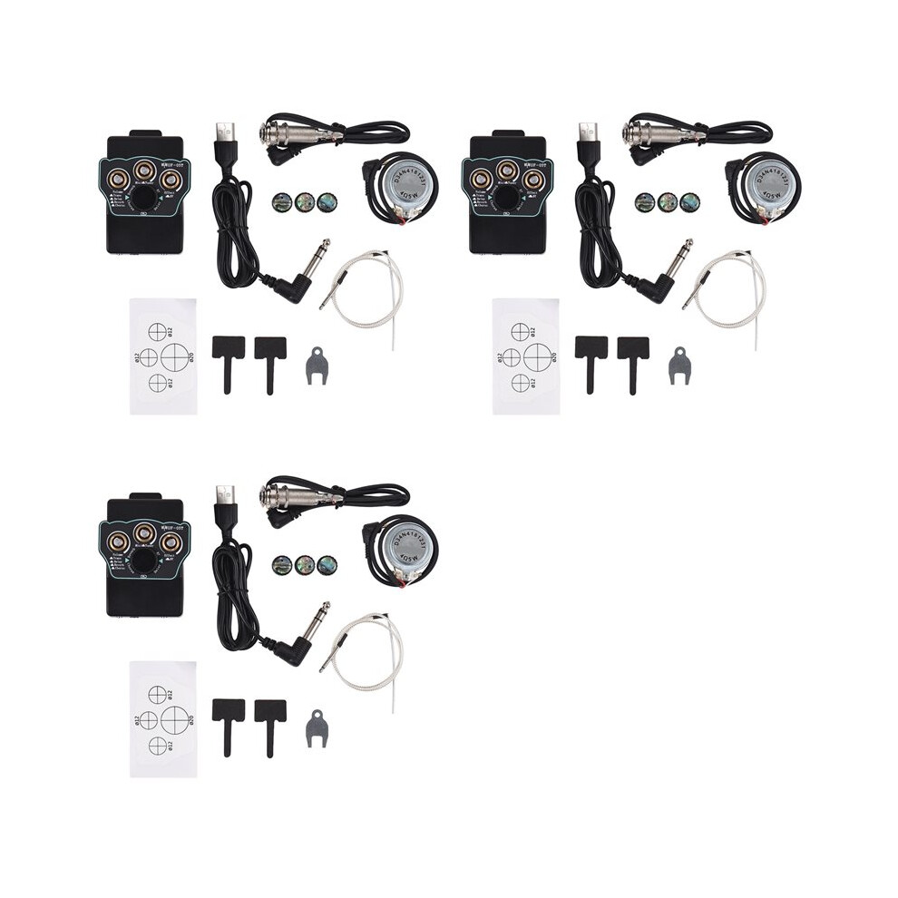 3X Guitar Pickup Classical Guitar Pickup Vibration Pickup Bt Accompaniment Resonance Pickup 3-Band Eq Equalizer Acoustic 4713981571280