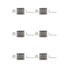 6X 3 Strings Guitar String Bridge Bridge Pull String Hard Tail Guitar Bridge Tail 3 String Guitar Replacement Silver