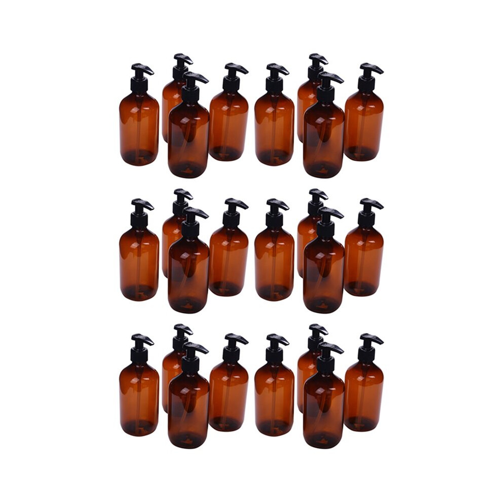 Typecat 24Pcs New 500Ml Pump Bottle Makeup Bathroom Liquid Shampoo Bottle Travel Dispenser Bottle Container For Soap Shower Gel