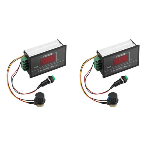 2X  6-60V PWM  Motor Speed Controller (PWM) Speed Adjustable Stepless Governor Regulator, Motor Speed Controller