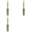 3pcs M4x0.7mm Hex Shank Titanium Plated HSS Screw Thread Metric Tap Drill Bits Screw Compound Tap Open Chamfer Tool 1
