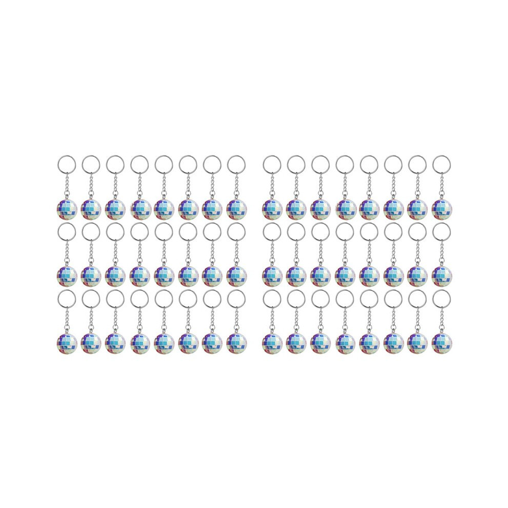 48 Pcs Mirror Disco Keychains Bulk 70S Disco Keychains 1970S Disco Accessories For Disco Partys Supplies 4712330907930