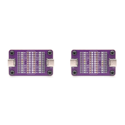 2X POWER-Z Dual Type-C Fast Charging Cable Inspection Board for Smartphone Cable Testing and  Sequence Testing