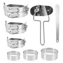 Dumplings Maker 8-Delig, Persvormset en Snijder voor Chinese Wonton, Gyoza Skin Tools