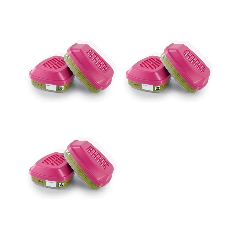 P100 Respirator Cartridge, 60926 Particulate Filter,Compatible With 6000 7000 Ff-400,Particulates Filter 6Pcs 4712517802577