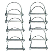 10pcs 6x70mm Shaft Locking Pin W Ear Arch D Shape Trailer Shaft Locking Pin Safety Coupler Pin for Car Boat/FarmTrailers