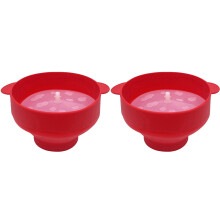2X Popcorn Popper mit Deckel - Silikon Popcornmaschine Faltbare Popcornschalen Popcornbehälter