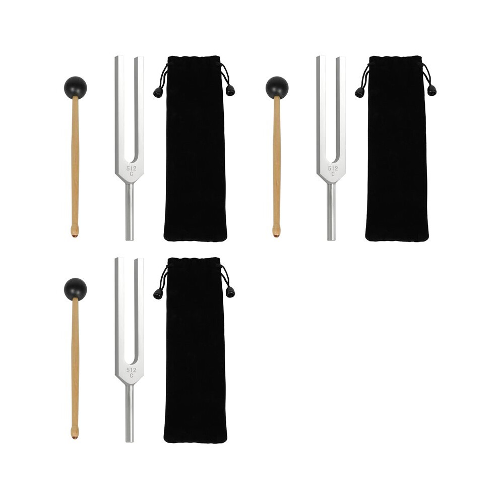 Photos - Power Tool Accessory 3X Aluminum Alloy Tuning Forks,512Hz Tuning Fork with Hammers for Nervous System Testing Sound Healing Therapy
