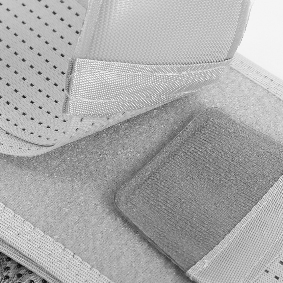 Grey Breathable Lumbar Correction Brace With Magnets
