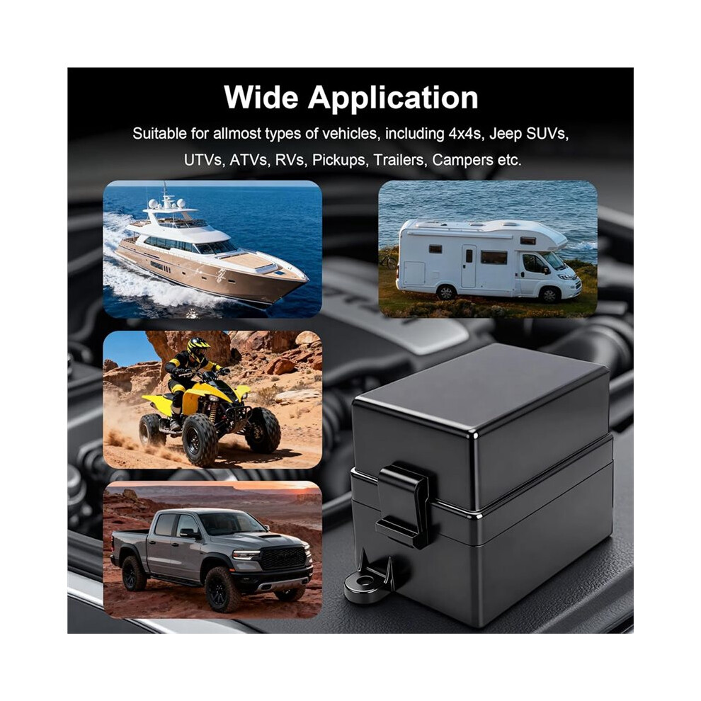 12V Pre-Wired Fuse Relay Box, 4 Relays And 6 Atc/Ato Blade Fuses,4-Pin 40A Relay Block Kit,For Cars Truck Marine Boat 6034021398505