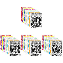 48Sheets Safe Vinyl Alphabet and Number Stickers for Crafting Use