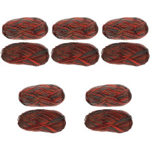 10Rolls Multi Handmade Cotton Yarn for DIY Winter Knitted Accessories