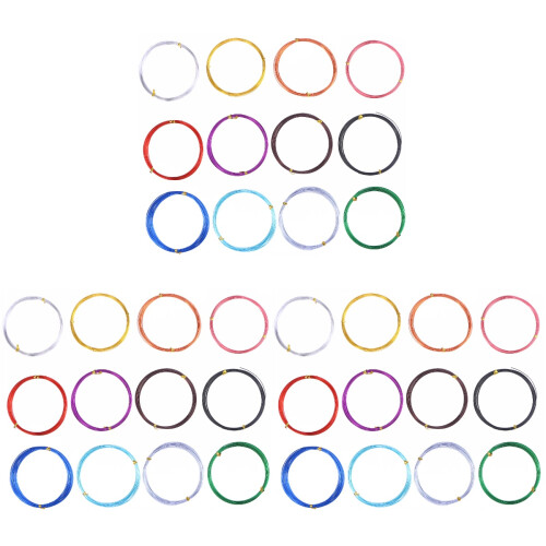 36Rolls Multi-Colored Aluminum Wire Soft Bendable Jewelry