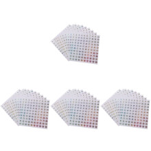 40Sheet Round Digital Number Labels with Reflective Surface for Office