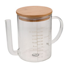 2Cup Heat-Resistant Glass Fat Separator Jug with Measurement Scale