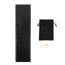 12Slot Solid Wood Wall Dart Rack Black Dart Equipment Organizer