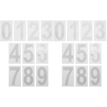 20Sheets Silver Number Decals Paper DIY for Mailbox and Trash Can
