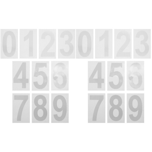20Sheets Silver Number Decals Paper DIY for Mailbox and Trash Can
