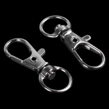 50Pcs Metal Clasp Swivel Trigger Clips Snap Hooks Key Ring Bags DIY Silver