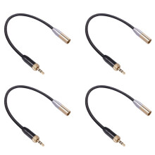 4X Kabel Audio Mic Gwint Wewnętrzny 3.5 MM Męski na  XLR 3PIN Kabel Adaptera do SLR Camera Audio Kabel