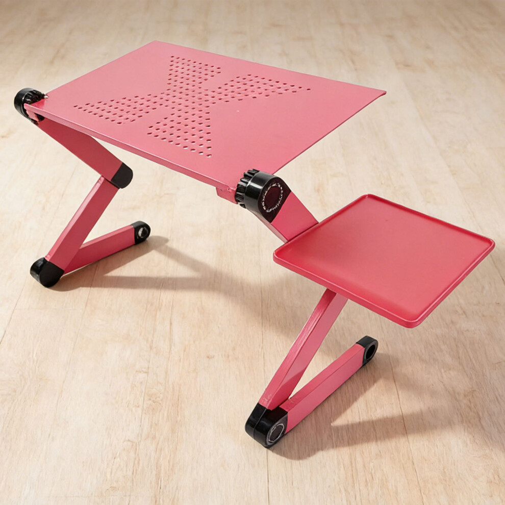 Portable Foldable Laptop Desk With Fan Red 7055741752674