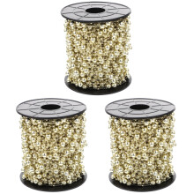 3Rouleaux Perles Dorées En ABS Pour Fleurs DIY