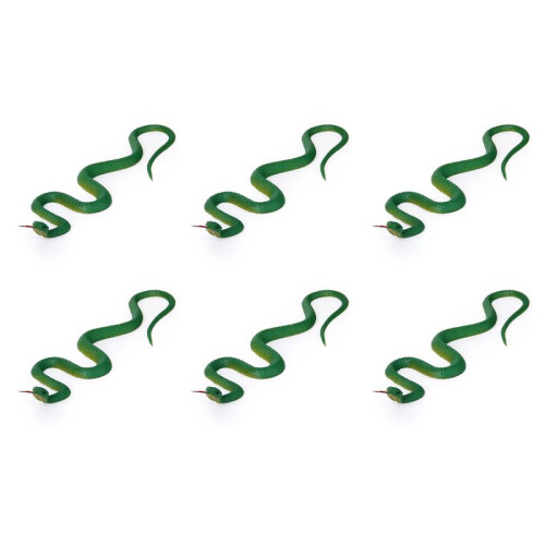 6X Simulation Plüschtier Schlange Simulation Snake Rubber Tip Toy -Grün
