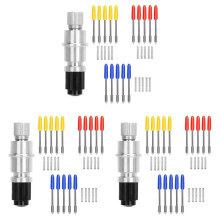 90 Pièces Séries 30/45/60 Degrés Lame Vinyle Fraise Traceur Lames de Coupe pour CB09 CB09U Graphtec avec Base de Support de Lame
