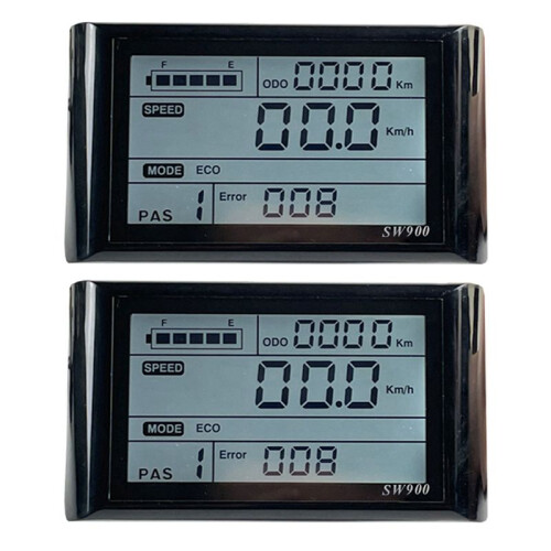 2X Ebike SW900 LCD Display Control Electric Bicycle Speed Meter Waterproof Plug Record Instrument Control/Setting 24-72V