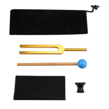 432 Hz Stimmgabel mit Hammer, für Heilende Klangheiltherapie und Yoga, Stimmgabel Aus Aluminiumlegierung, Gold
