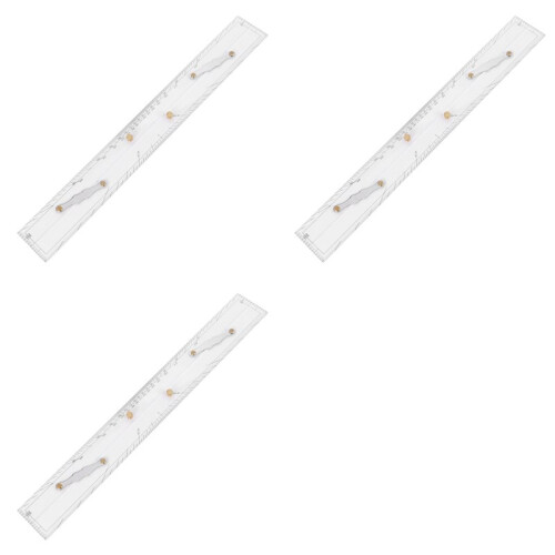 3X Marine Ruler Parallel Ruler Nautical Charts Parallel Ruler Mapping Points to Pull Parallel Ruler 600MM