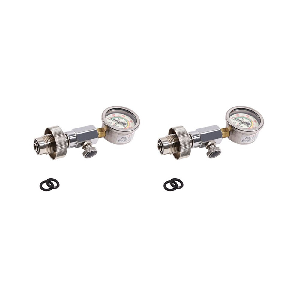 2X Scuba Diving Air Tank Pressure Testing Checker Din 232/300 Bar With 400Bar/6000Psi Gauge 4713913869461